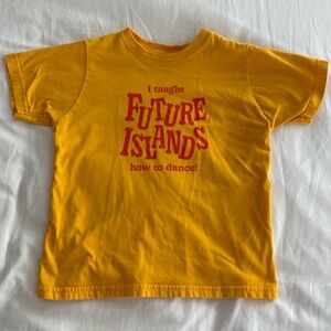 Yellow kids band tee
